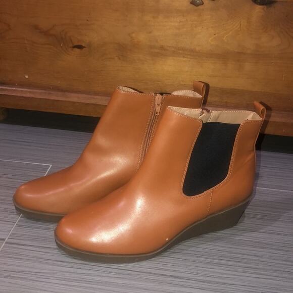 Aerosoles Brandi Wedge Booties with Zip Closure Size 11 - Picture 1 of 11